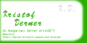 kristof derner business card